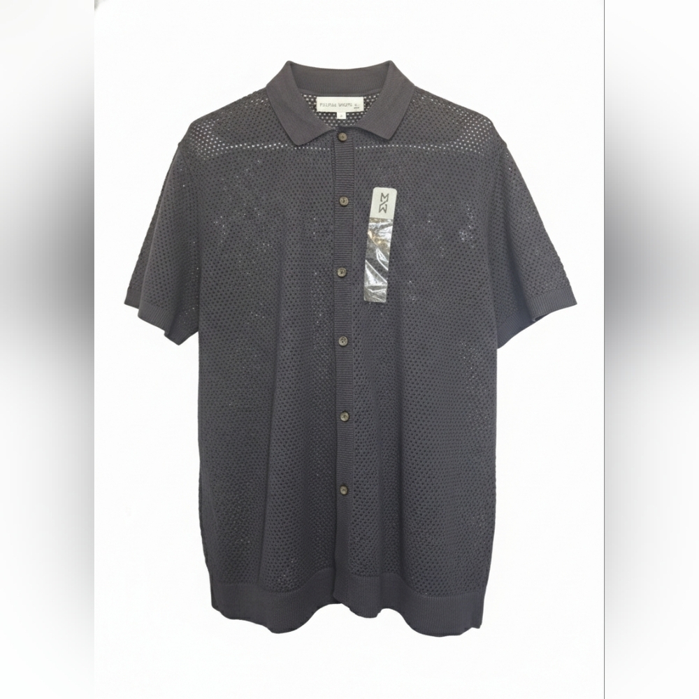 Men's Navy Blue Short Sleeve Shirt